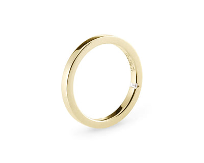 2mm ribbon ring with diamond la 5g